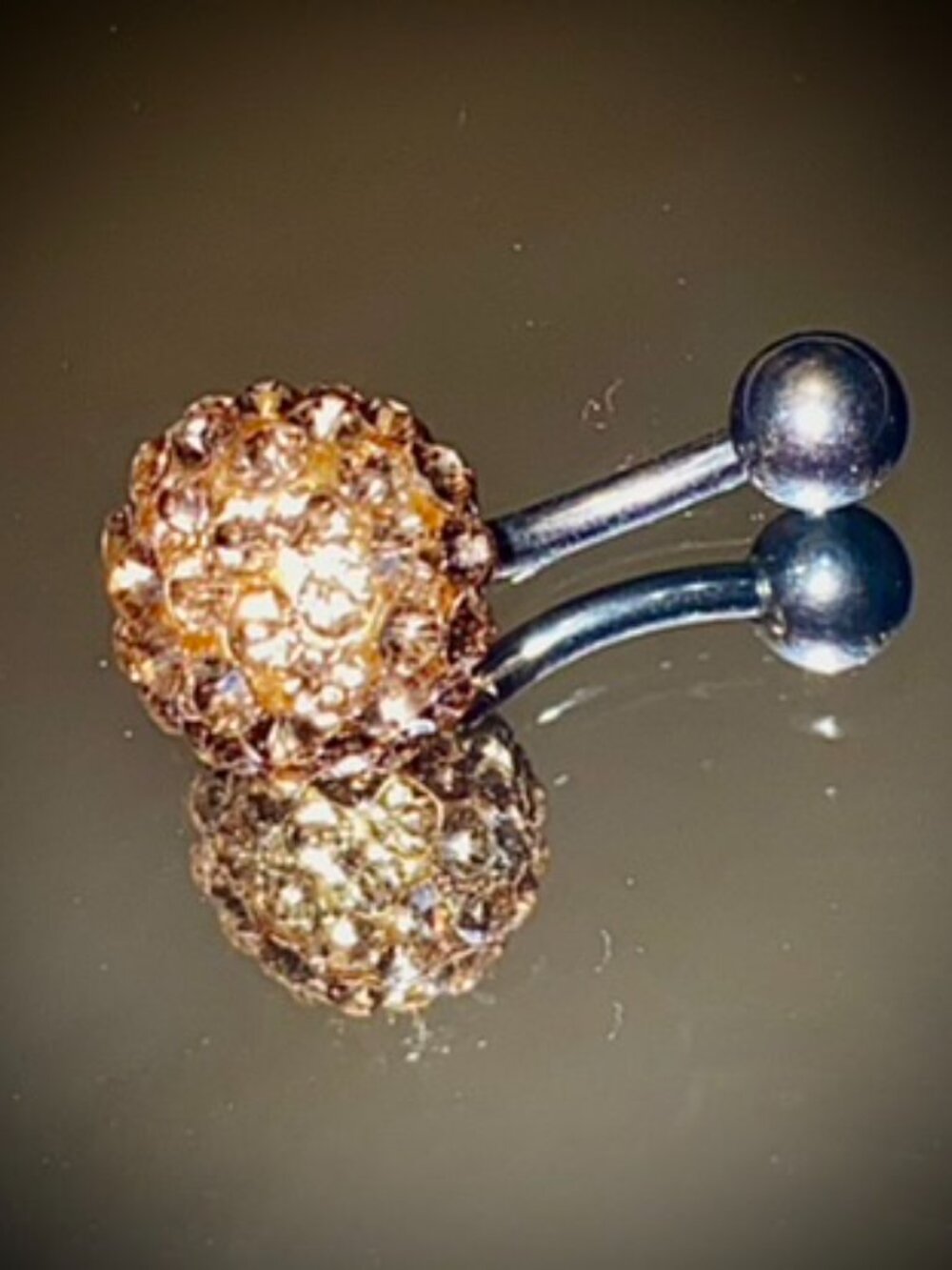 Shamballa Belly Ring Navel Sunshine Gold